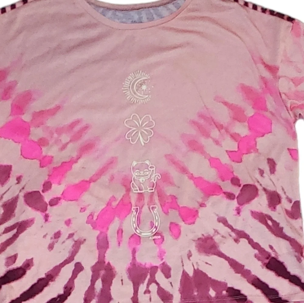 Pink tie dye Justice pajamas